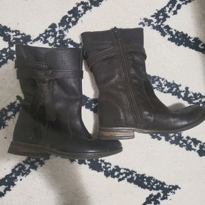 Size 9.5 US  (size 26 UK) Zara dark brown girls boots